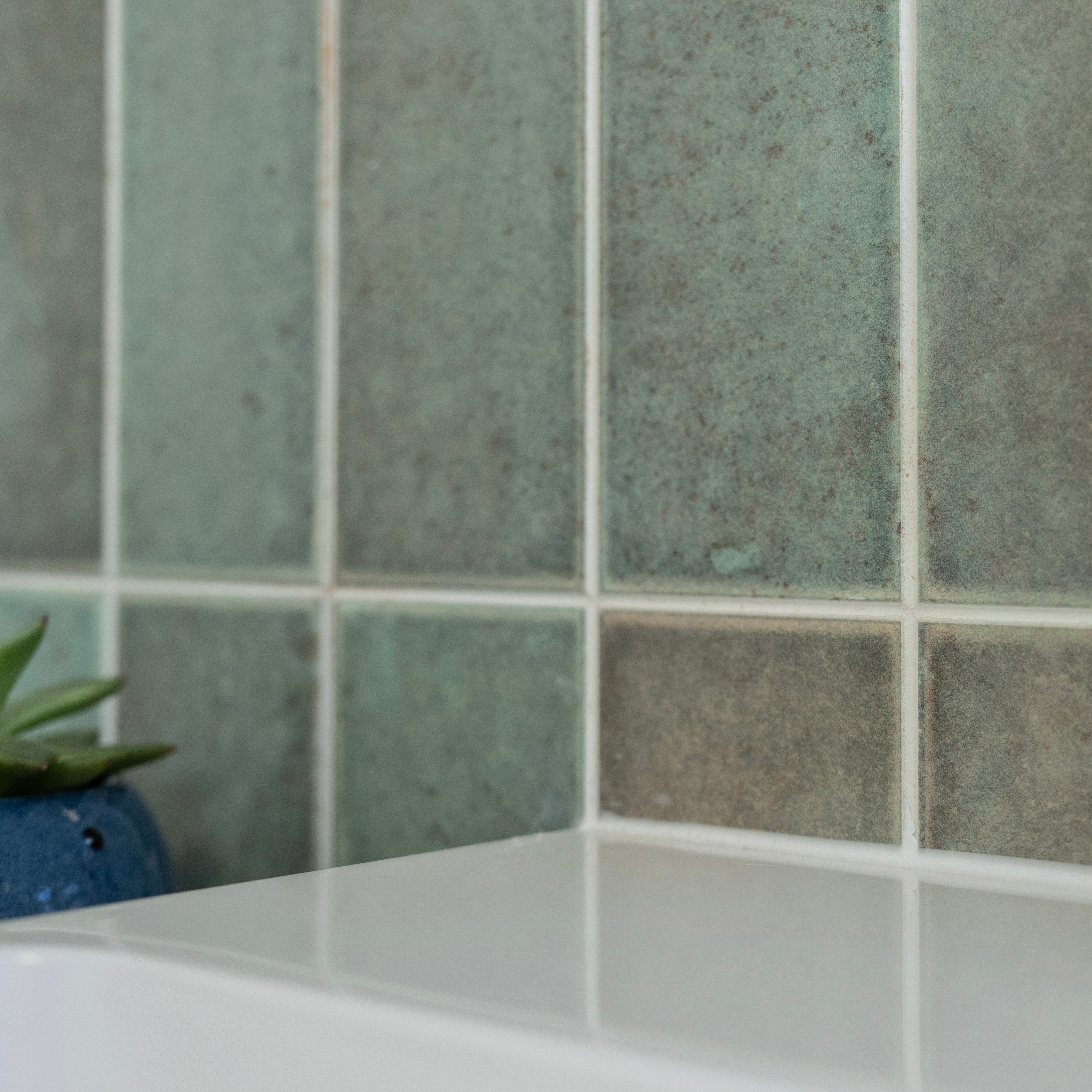 Rapid Tile™ Tile Effect Bathroom Wall Panel – Sage Green - Waterproof Shower Panel