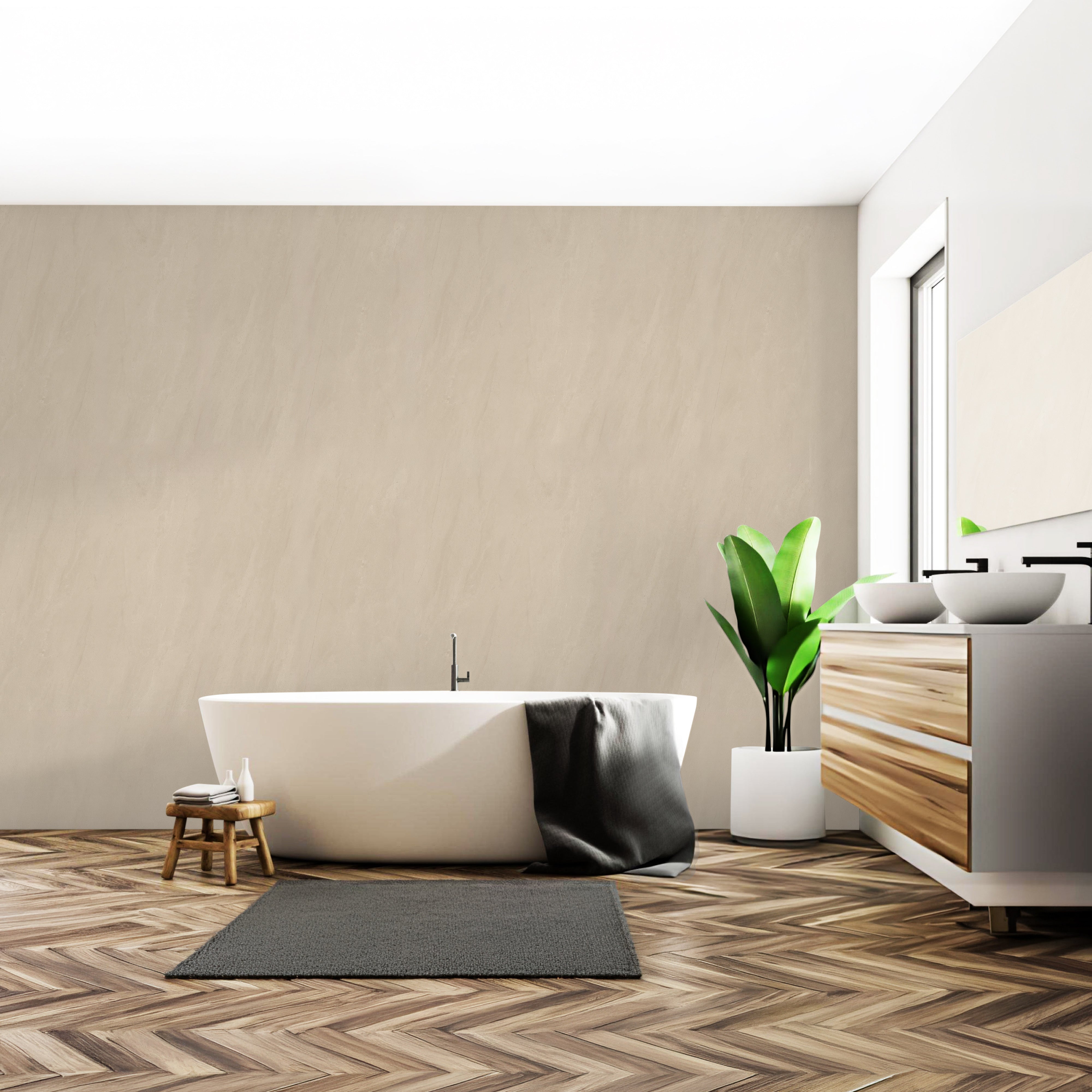 Rapid Stone™ Stone Effect Bathroom Wall Panel – Beige Waterproof Shower Panel