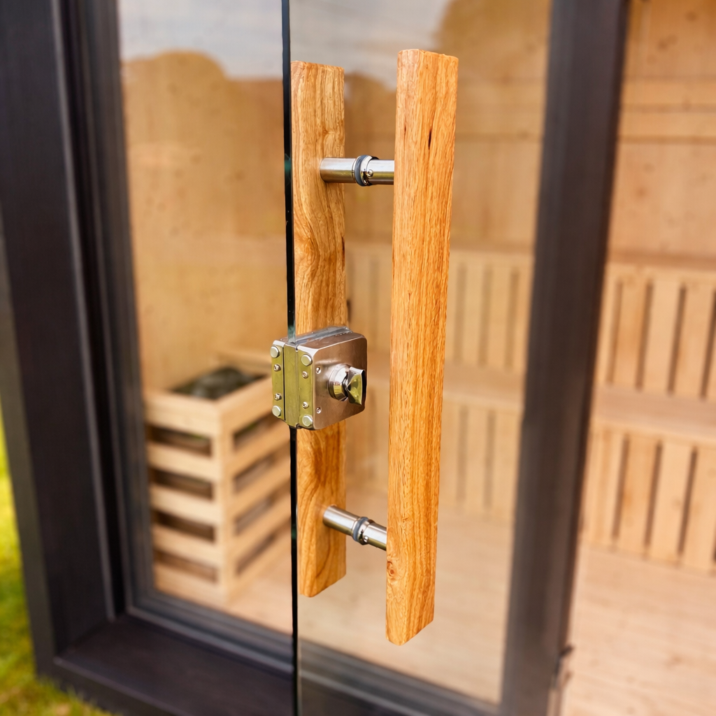 SaunaCube Outdoor Garden Sauna Cabin – Steel & Composite Cube Design with 6kW Electric Heater