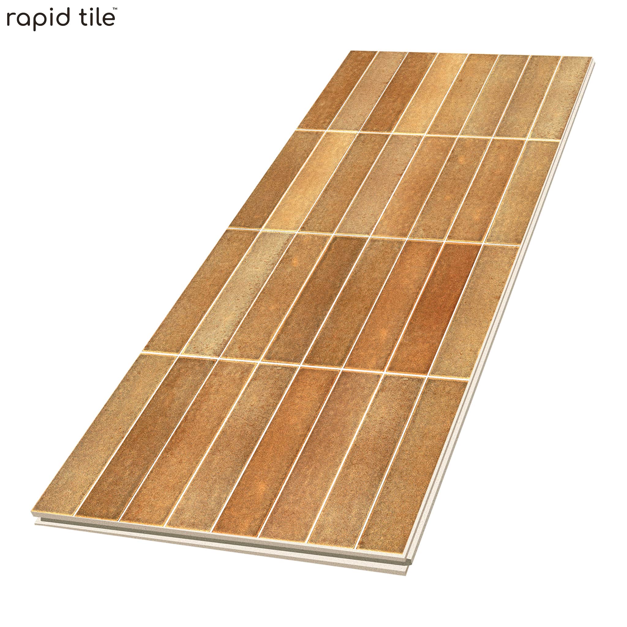 Rapid Tile™ Tile Effect Bathroom Wall Panel – Terracotta Waterproof Shower Panel