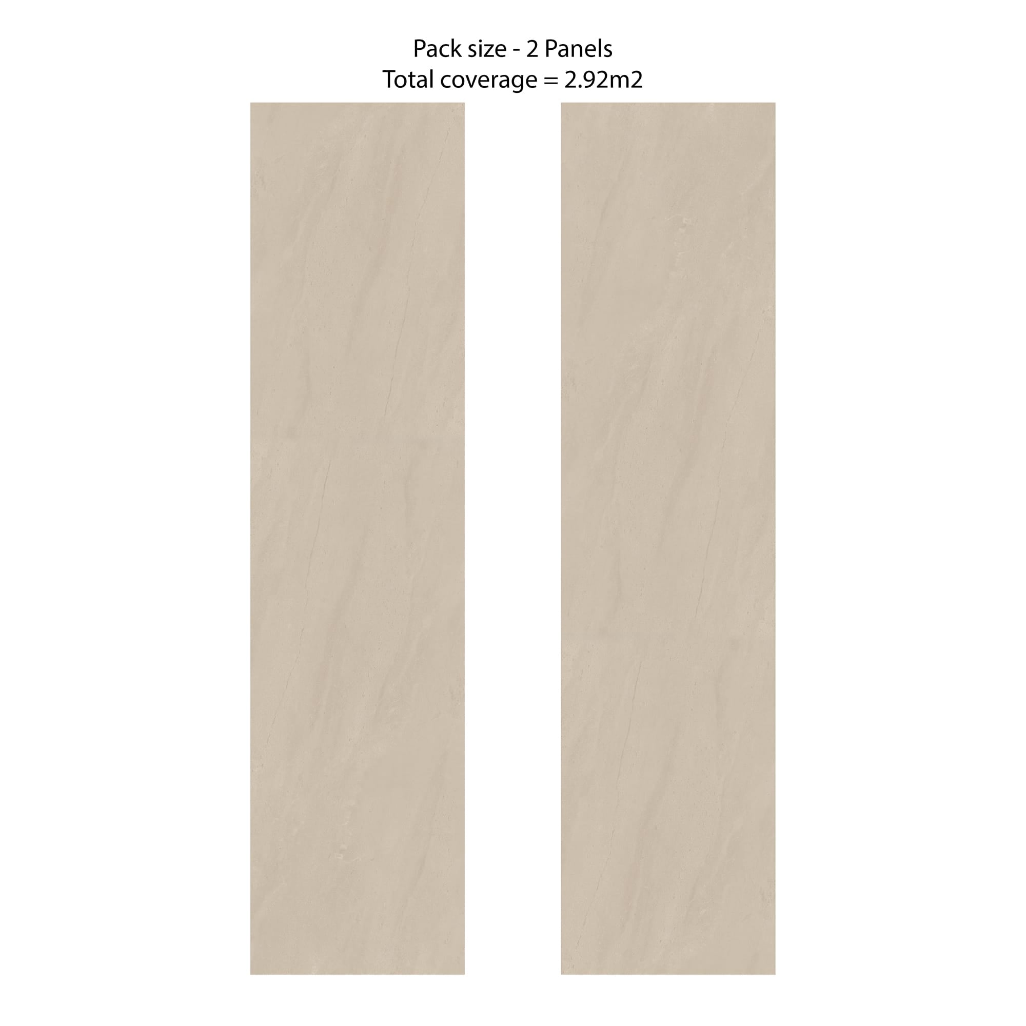 Rapid Stone™ Stone Effect Bathroom Wall Panel – Beige Waterproof Shower Panel